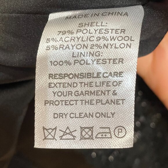 EUC Hill House Bea Tweed Flare Sleeve Jacket Black Large $250 - Picture 8 of 9